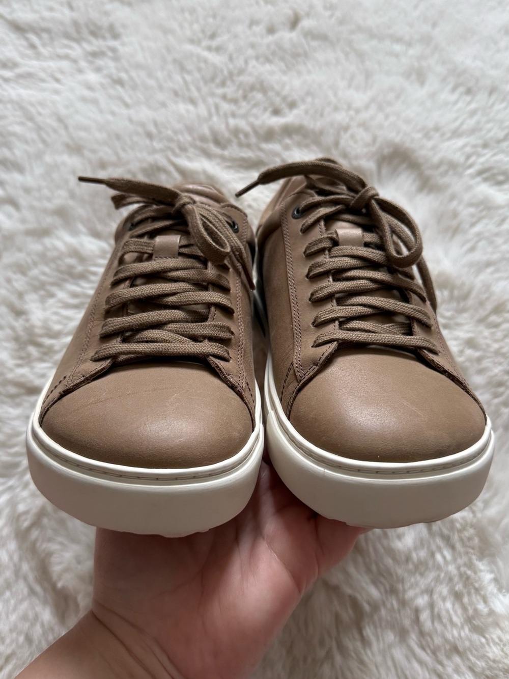 Birkenstock Bend Low Casual Sneaker Beige Leather Size EU 40 / US 9 - Picture 6 of 9